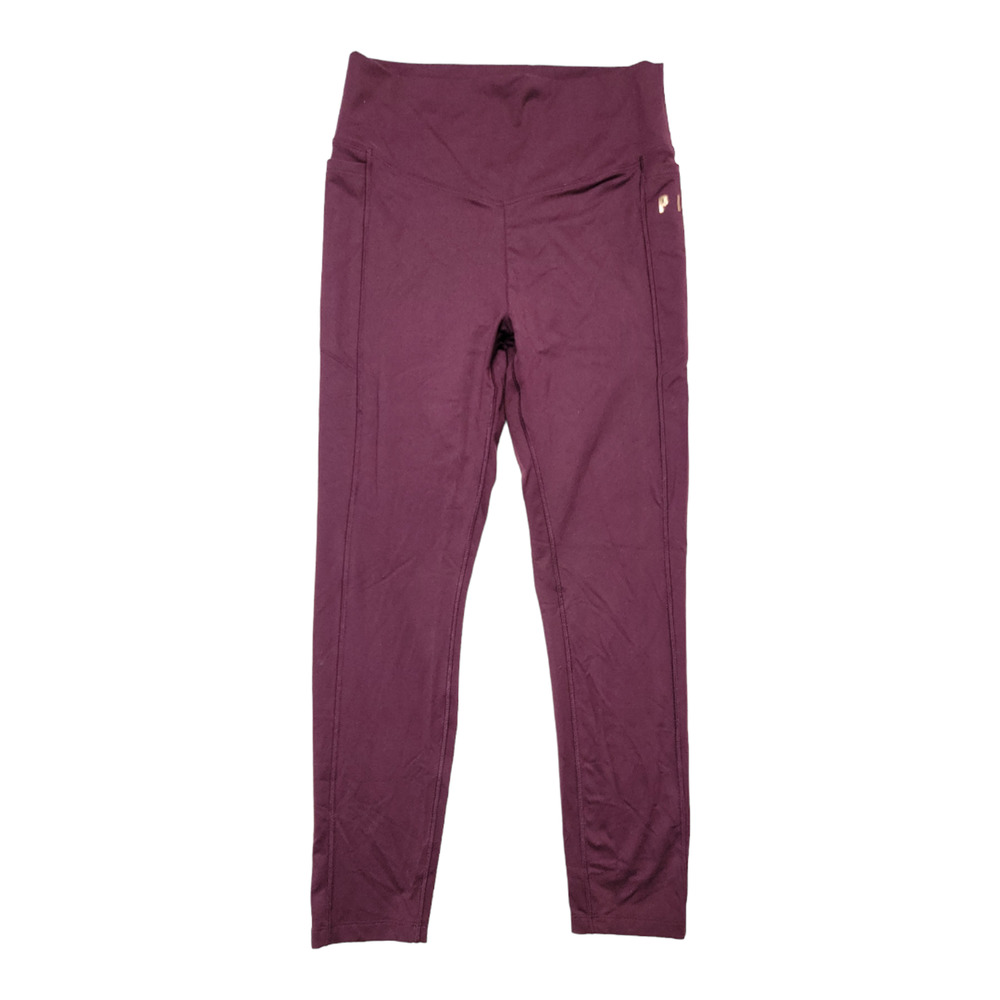 Pink Victoria's Secret Women's High Rise Sports Leggings Stretch Maroon Size M